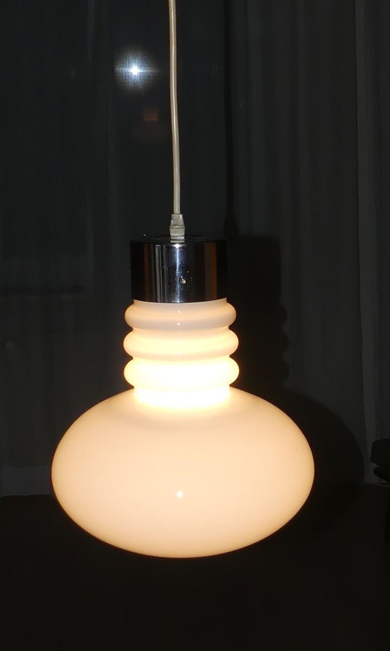Image 1 of Hanglamp omhuld glas gloeilamp vorm jaren 70 UK1aeb