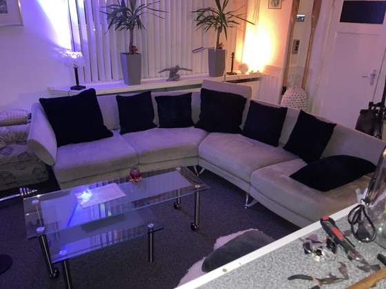 Rolf Benz 222 Corner Sofa Seating Island – Textile, Chrome (photo 8 of 11)