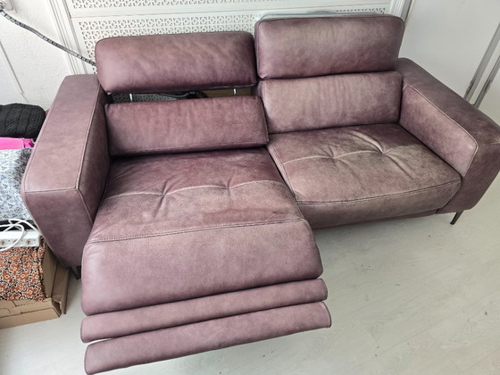 Image 1 of 1 x 2.5 seater leather relaxation sofa