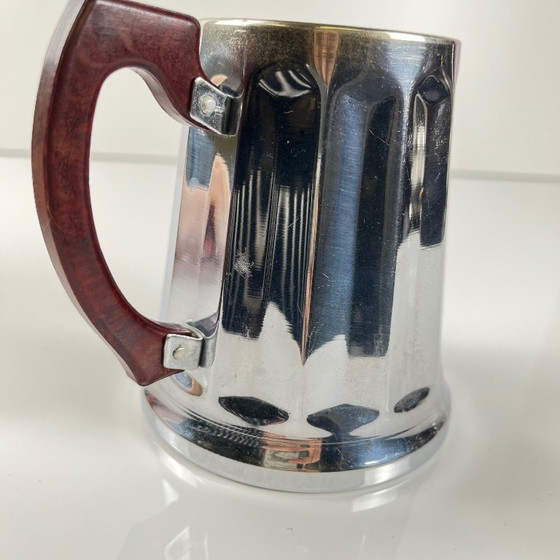 Image 1 of Set da caffè vintage in metallo cromato e bachelite, anni '40/'50