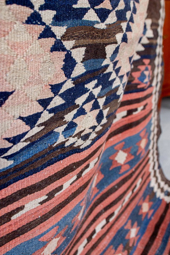 Image 1 of Tapis Kilim vintage Kilim du milieu du siècle 60