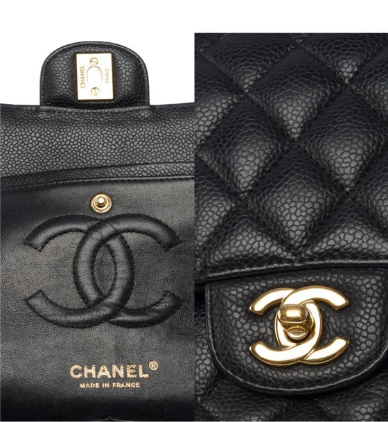 Image 1 of Sac CHANEL Timeless/Classique en Cuir Noir - 103437