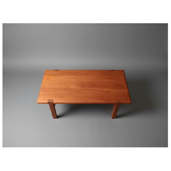 Image 1 of Niels Bach, table basse en teck massif, Danemark, années 1970