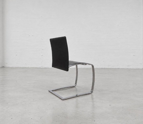 Sedia a sbalzo Zen Enrico Pellizzoni di Christian Werner – Sedie da camera, Leather, Vintage (photo 7 of 14)