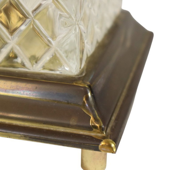Vintage Classic Solid Glass Table Lamp 1980s – Massive (photo 11 of 13)