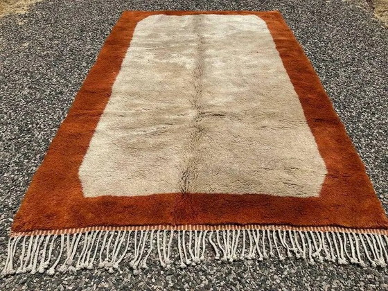 Tapis Mrirt marocain terracotta et beige 340x230 cm – motif encadré – Laine, Coton, Bohemian (photo 9 of 15)