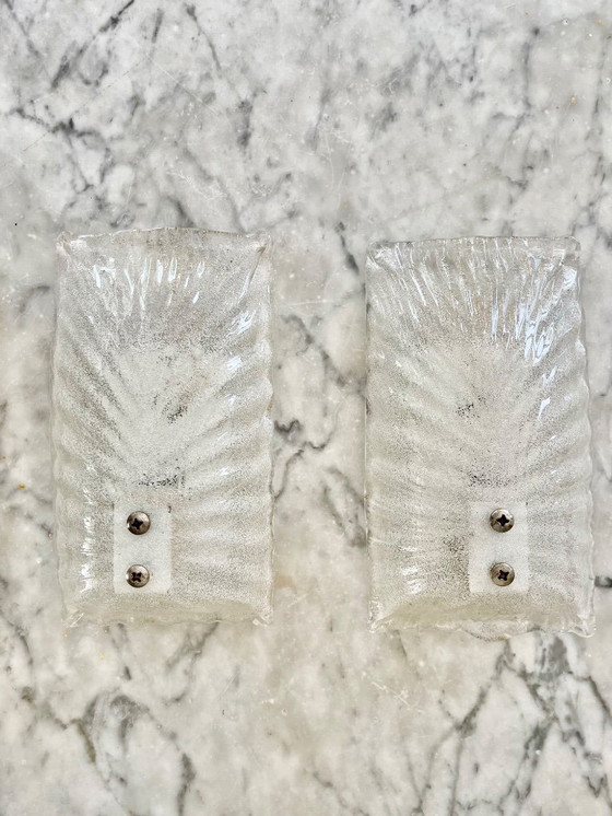 Image 1 of Pareja de apliques Mazzega cristal de murano , Italia años 70