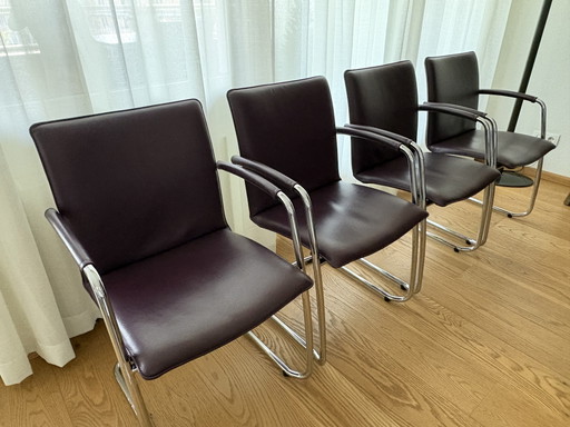 4 sillas de comedor Leolux Freyr – eetkamerstoelen, Leather (photo 2 of 5)