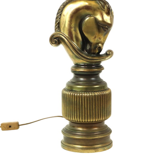 Image 1 of Lusterie Deknudt Pferdekopf Tischlampe