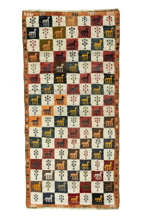 Tapis nomade noué à la main 155 x 76 cm