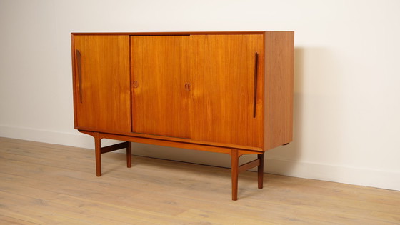 Image 1 of Vintage Highboard | Schuifdeuren | Deens Design | 169 cm