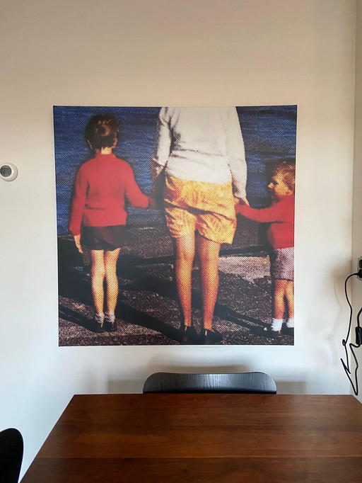 Giclee print on canvas, wooden frame