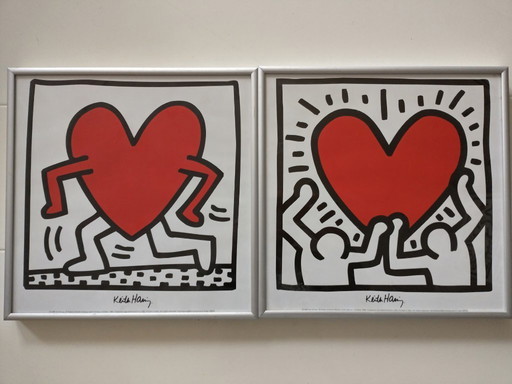 Conjunto de láminas de Keith Haring 30 x 30 cm.