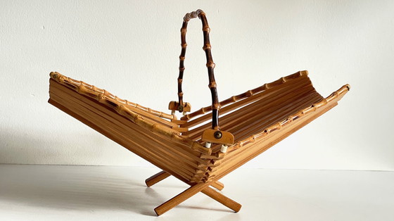 Image 1 of Hout en bamboe VINTAGE CHIC FOLDING TABLE BASKET