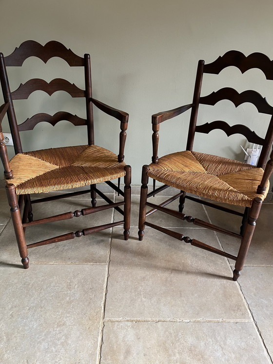 Image 1 of Brutalistische antieke fauteuils