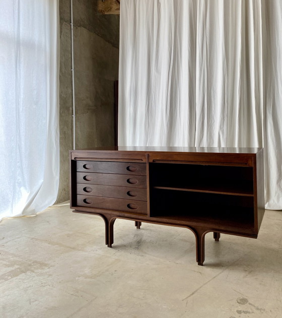 Buffet bas 503 de Gianfranco Frattini pour Bernini, Bois, Marron (photo 3 sur 13)
