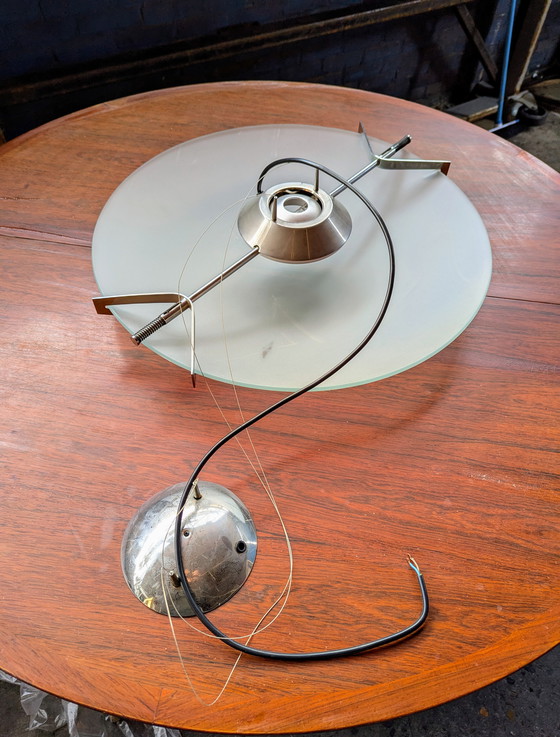 Image 1 of Vintage Spaceage Hanglamp Glas/Staal Arpyen