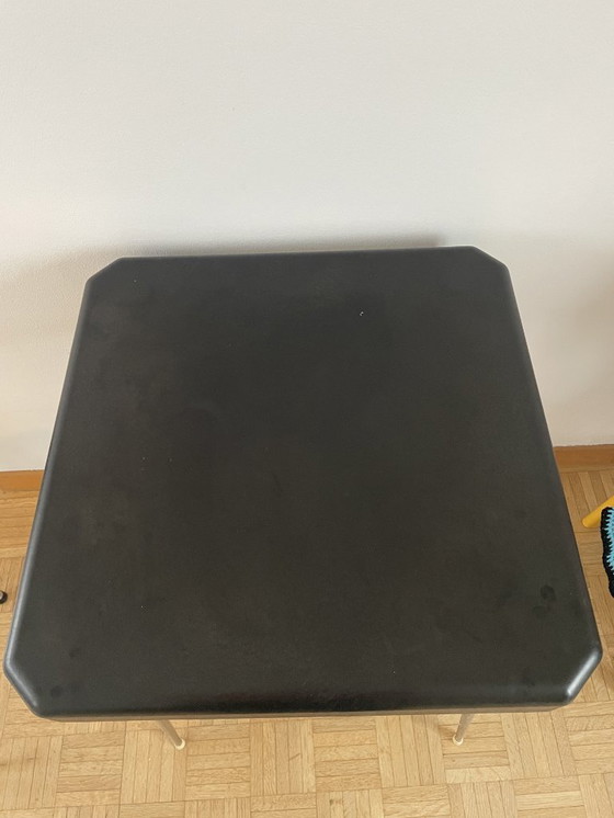 Image 1 of Table de cuisine vintage Vynco Luxe en bakélite noire et chrome, style années 50