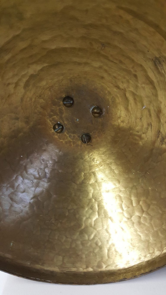 Image 1 of Brass candlestick, unique, wrought iron - hammered, 1940-44