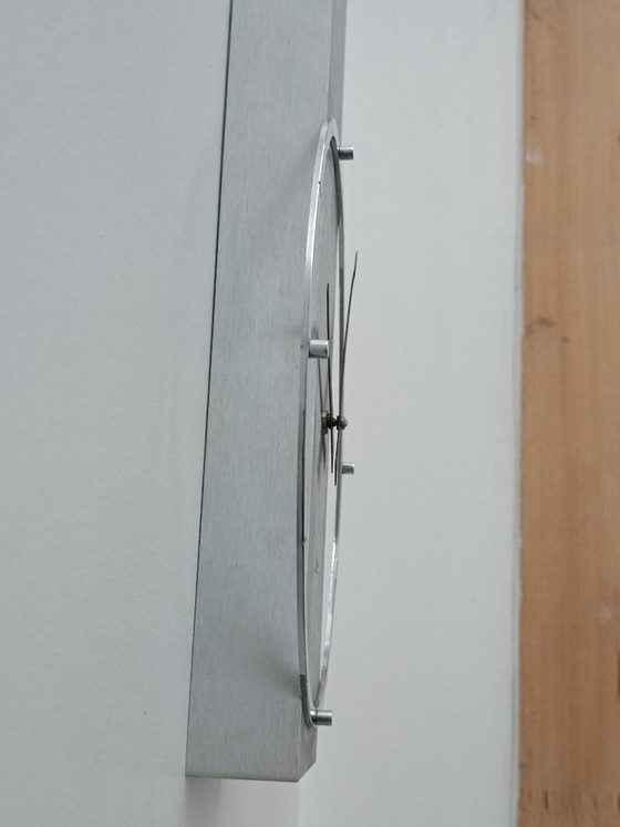 Micro Electric Design Klok van Microtecnica Jaren 70 – Wanddecoratie, Aluminium (photo 6 of 11)