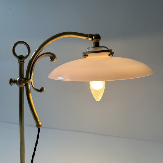 Image 1 of Antieke vintage bureaulamp omhoog en omlaag