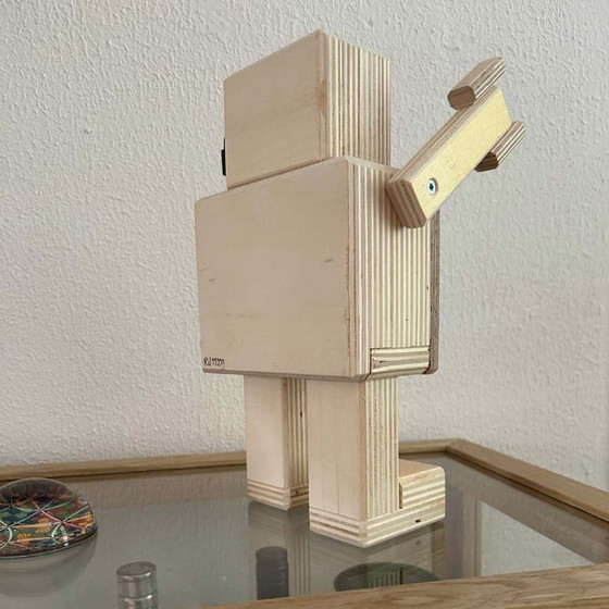 Image 1 of Studio Hamerhaai - Rijkswachter whiteBOT - 30cm - Bois massif - Fait main - Rijksmuseum - Dutch Design