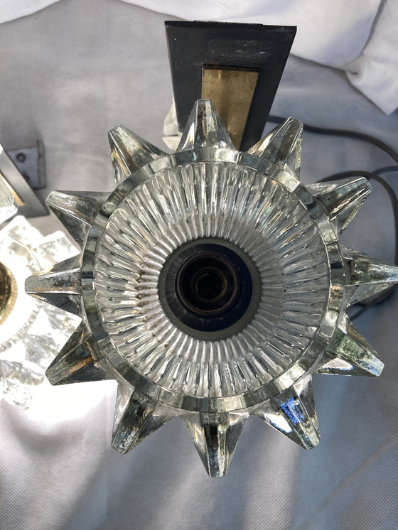 Image 1 of Coppia di applique, anno 30, opera italiana, vetro di Murano e ottone