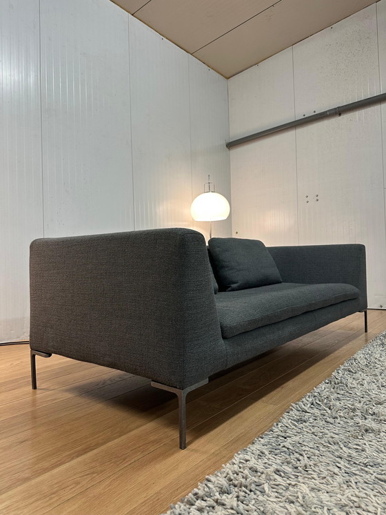 Image 1 of Divano a 3 posti Charles B&amp;B Italia ricondizionato grigio