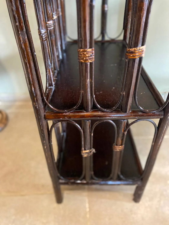 Vintage rattan shelf – Shelving unit, Wicker (photo 2 of 15)