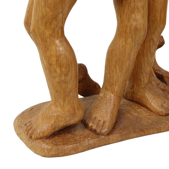 Image 1 of Estatua de roble, mujer desnuda, Fonteyne