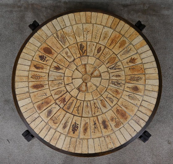 Image 1 of Coffee table signed R. Capron, Les Herbiers Collection, Vallauris – 1960