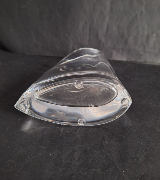 Image 1 of Collevilca Italy crystal vase type "La Vela". Design Ambrogio Pozzi 1990.