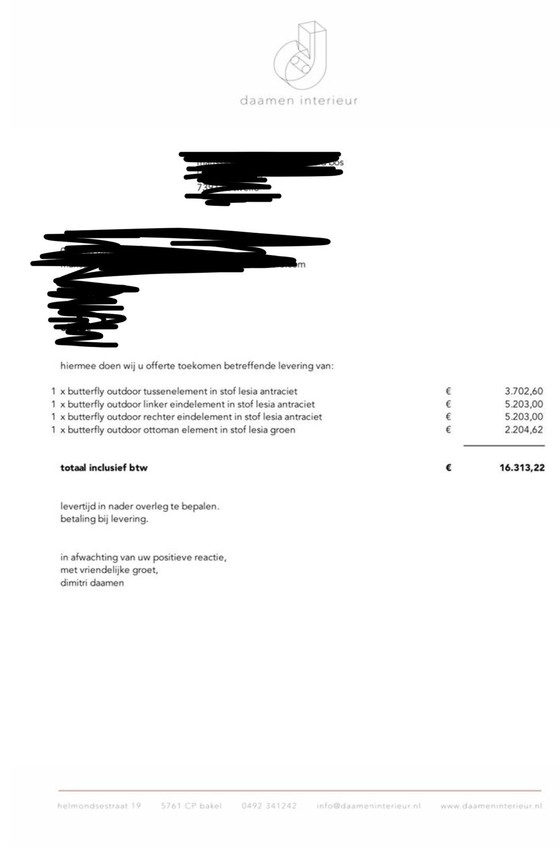 Image 1 of B&B Italia Butterfly divano angolare componibile 4 elementi