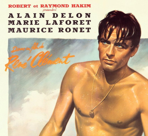 Mezzogiorno viola, un film di René Clément, con Alain Delon, Marie Laforet e Maurice Ronet - Poster 70 x 100 cm