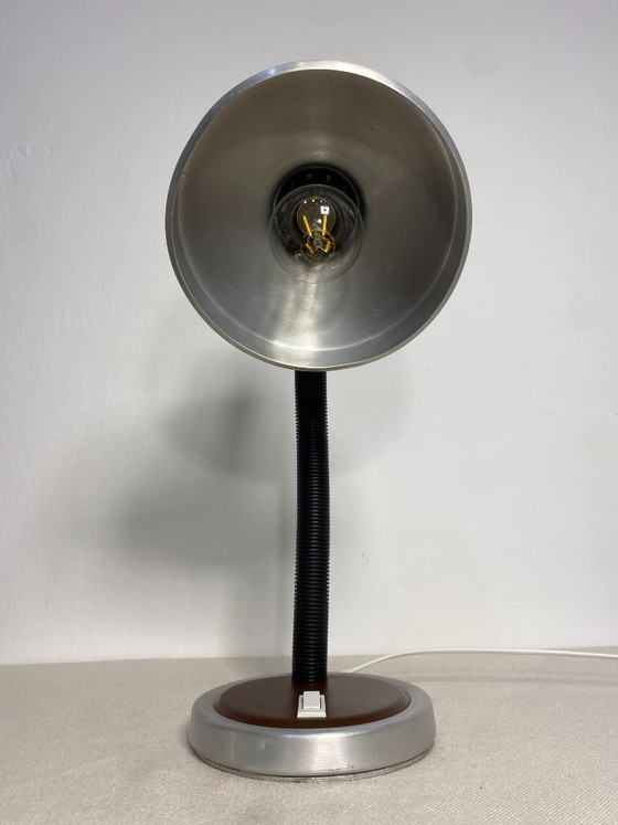Lampe de bureau réglable Vintage Lebane FS 731, Yougoslavie années 1970, Aluminium, Marron (photo 3 sur 12)