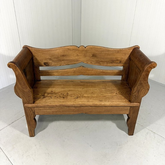 Image 1 of Antique oak bench 1900's