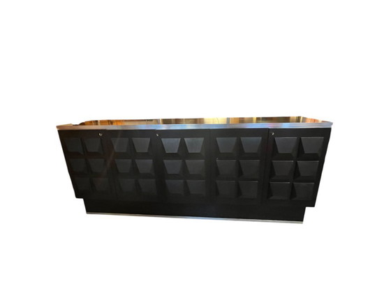 Image 1 of Credenza brutalista nera