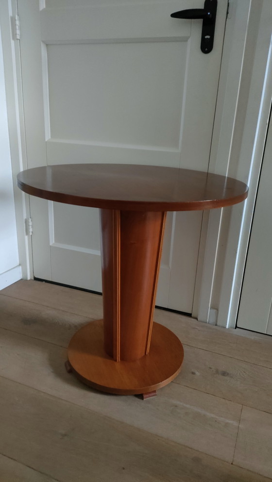 Image 1 of Table basse Art Déco, table d'appoint, pied cylindrique