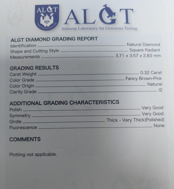 Image 1 of Diamond 0.32 carat with certificate