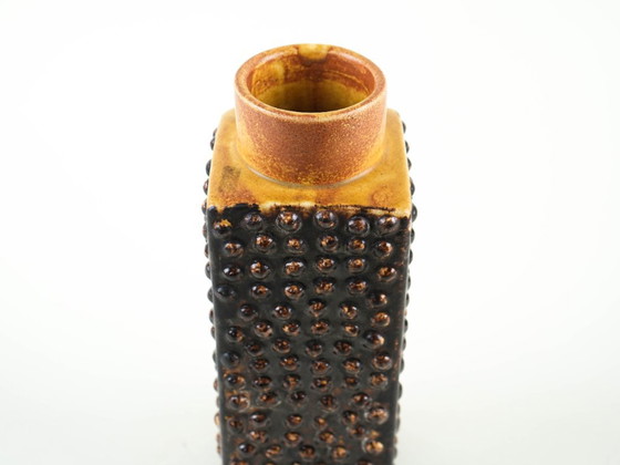 Ceramic vase, West Germany, 1970s, manufactured by P.M. Keramik, Brown, Vintage (photo 3 of 7)