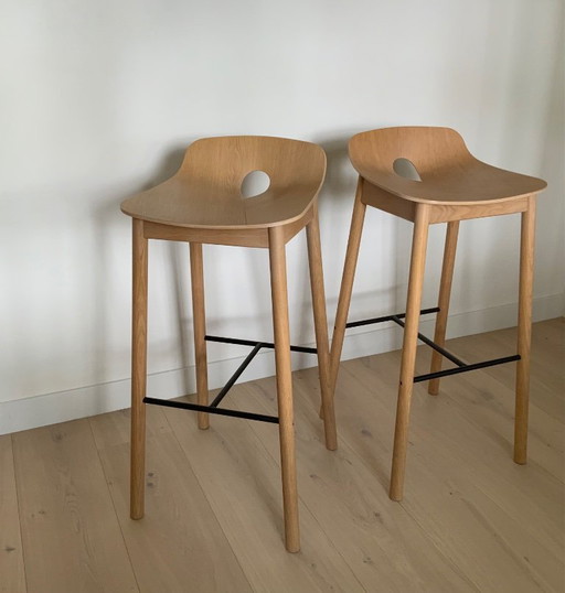 Sgabelli da bar di design scandinavo in rovere
