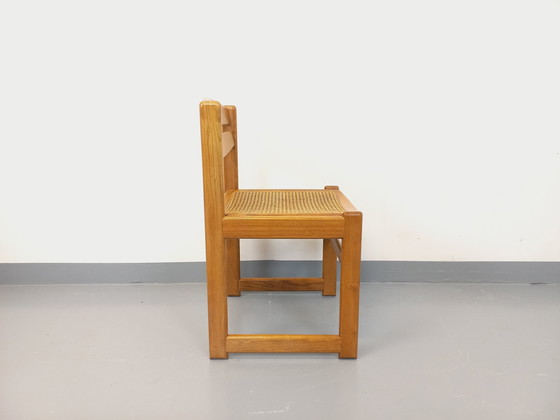 Image 1 of Vintage sled chair in beechwood and cane from the 70s and 80s