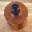 Barattolo di legno rotondo a righe, scatola unica