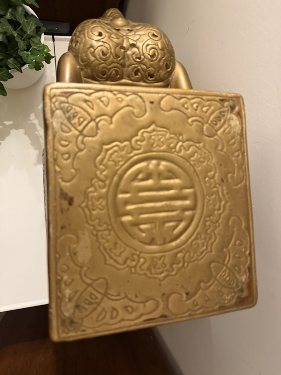 Image 1 of Tavolo per piante con piedistallo a forma di elefante