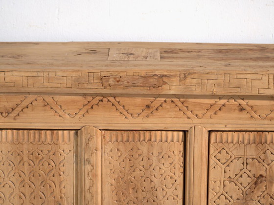 Antique carved sideboard in fir wood – China, circa 1930 – Brass (photo 35 of 40)