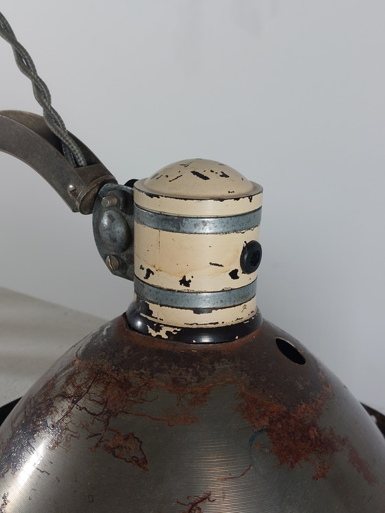 Image 1 of Vintage schaarlamp, werkplaatslamp, wandlamp, metaal