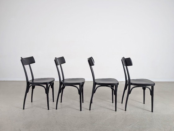 Image 1 of Set originale di 4 sedie Gebrüder Thonet, Vienna, di Hermann Czech