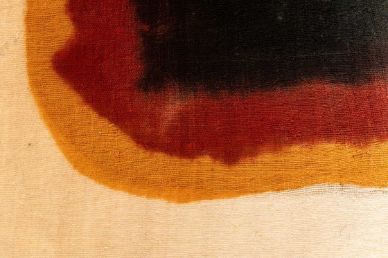 Image 1 of Drieluik met geometrische decoratie in geweven wol. Handgemaakt, 20e eeuw.