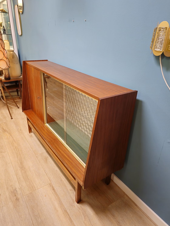 Image 1 of Buffet haut vintage en placage de teck