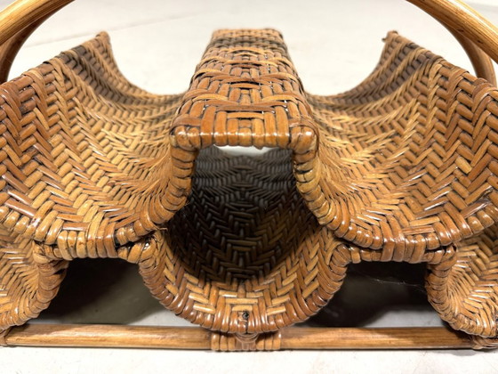 Botellero de mesa de ratán, botellero de los años 80 – Rattan (photo 6 of 9)